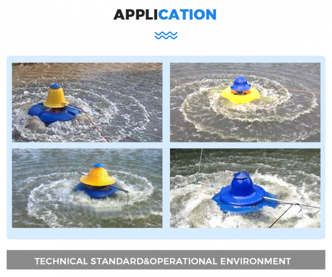 Tipo automático aerador flotante de la oleada 2HP para el estanque de peces 2